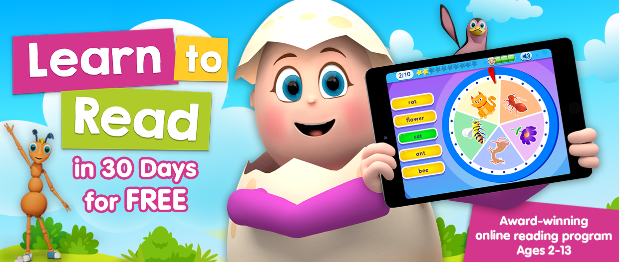 Watch your child learn to read in 30 days FREE! Claim your FREE TRIAL now